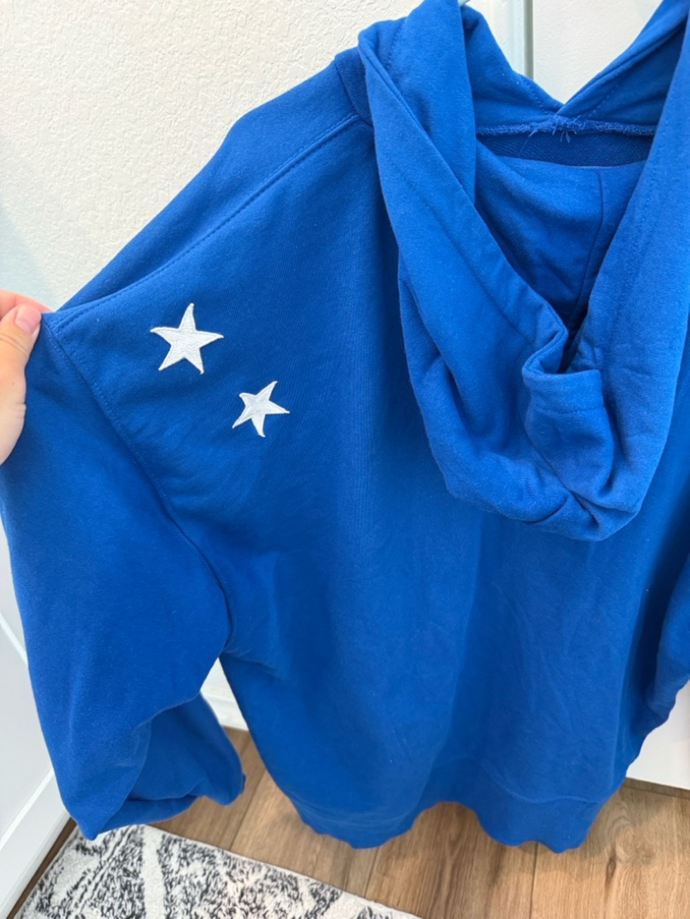 Daily Drills Mini Shorts and Patch Hoodie set in Cobalt - Picture 6 of 7